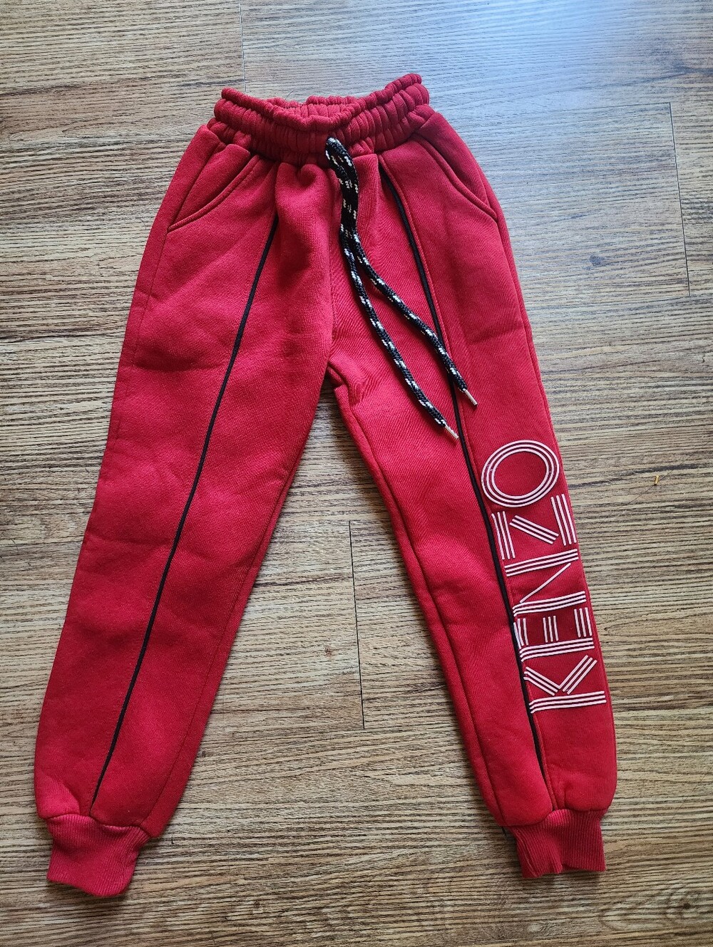 Size 6 - KENZO Kids Red Jogger Sweatpants with Side Logo